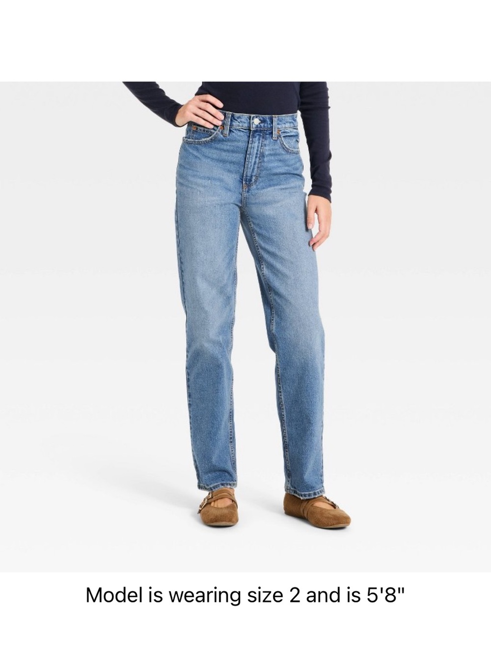 Universal Thread Women's High Rise Straight Leg Jeans - Vintage Medium Wash